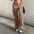 Fall Streetwear Cargo Pants Women Casual Pockets Design High Waist Women's Pants & Trousers